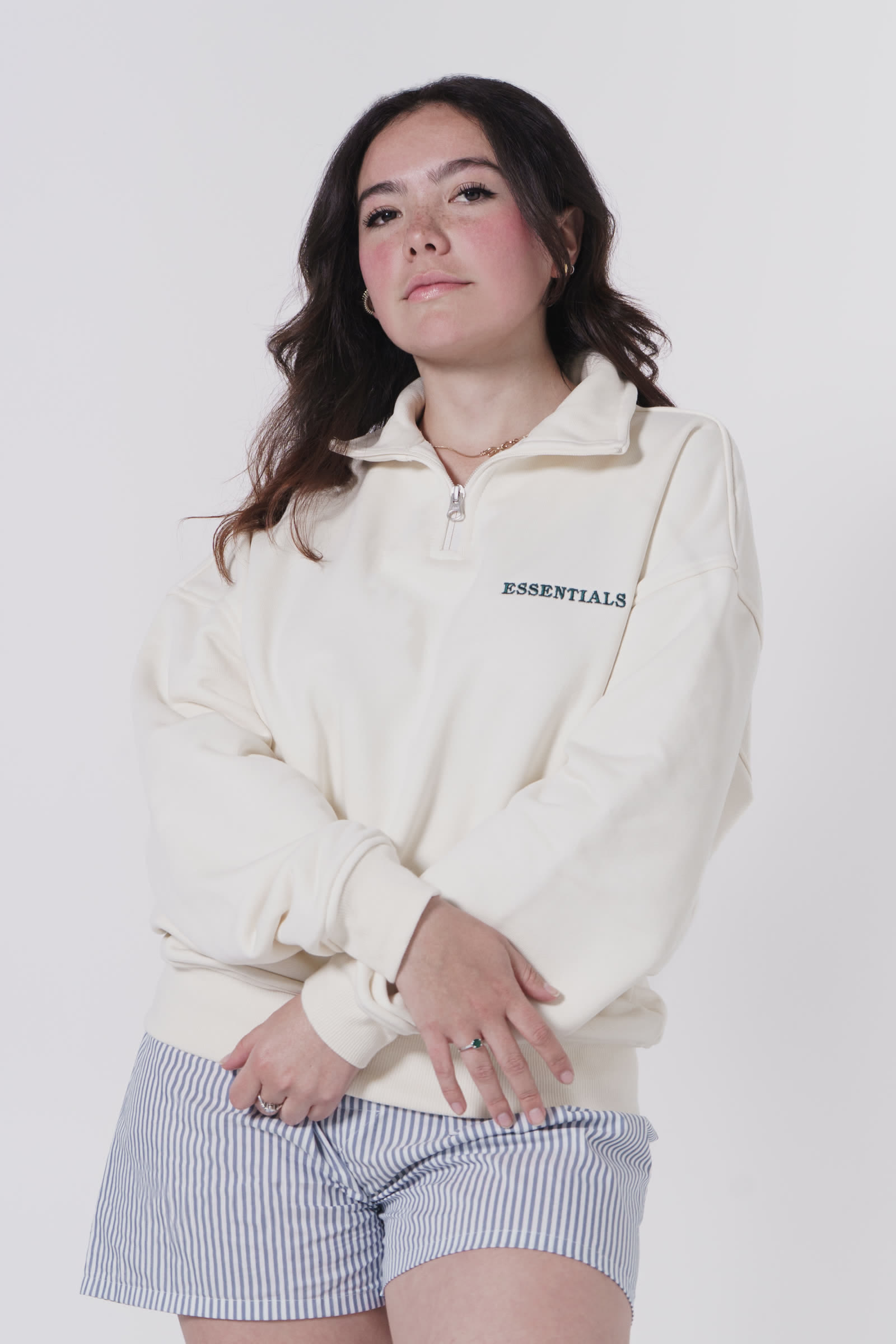 Look 03 — Essentials Quarter-Zip